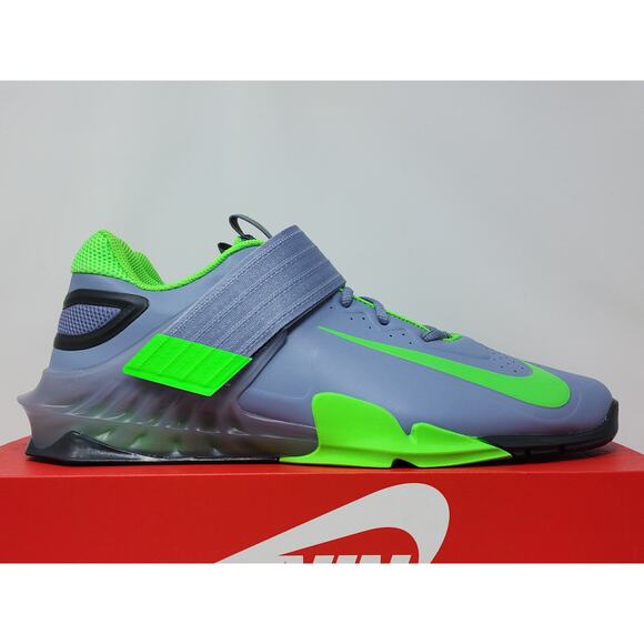 Nike Savaleos Weight Lifting Shoe GREY GREEN BLACK *SAMPLE* CV5708-401 - Picture 5 of 7